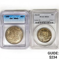 [2] US Silver Coinage ICG,PCGS MS 1889-1964