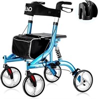 HEAO Rollator Walker with Seat for Seniors,4 x 10"