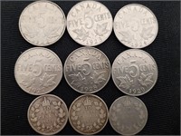 1918-1929 Canadian Silver Dimes & 1922-29 Nickels