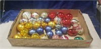 Tray Of Assorted Vintage Christmas Balls