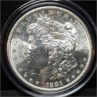 1881-S Morgan Silver Dollar Gem BU