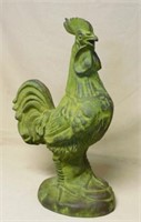 Large Cast Iron Rooster Statue.
