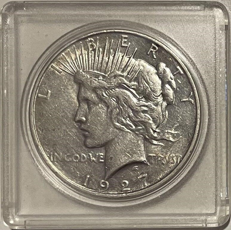 US 1927D PEACE Dollar - really nice