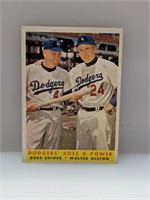 1958 Topps Dodgers Boss & Power HOF Snider/Alston