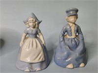 Dutch Boy and Girl Ceramic Bells