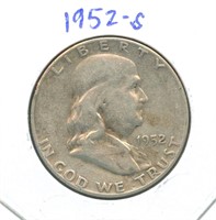 1952-S Franklin Silver Half Dollar