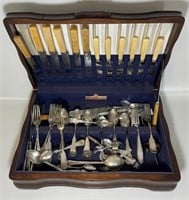 GREAT LOT OF VINTAGE ROGERS BROS CUTLERY W CHEST