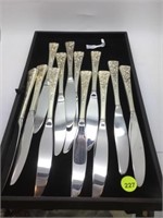 12 PC REED & BARTON STERLING SILVER HANDLED KNIVES