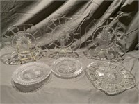 VTG Columbia Crystal Dinner Plates & More