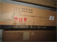 METAL BED FRAM IN BOX -- NOT INSPECTED