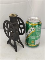 CAST IRON COFFEE GRINDER CANDLE HOLDER
