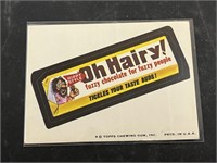Topps Chewing Gum Wacky Sticker Oh Hairy