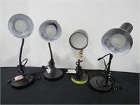 Lot - (4) Desk Lamps