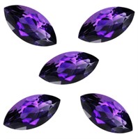 Genuine 4x2mm Marquise Purple Amethyst Lot (5pc)