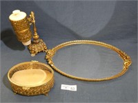Mirrored Tray, Jewelry Box & Cup Holder