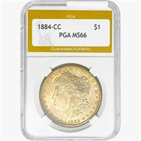 1884-CC Morgan Silver Dollar PGA MS66