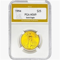 1994 1/2oz $25 AGE PGA MS69