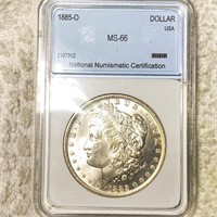 1885-O Morgan Silver Dollar NNC - MS66