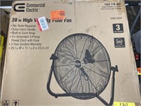 Commercial electric 20” floor fan