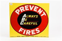 PREVENT FIRES ABC SST SIGN