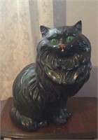 Large black ceramic cat