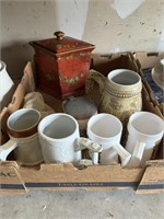 French Milk Glass Tankards & More