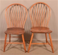 Two Various PA Bow-Back Windsor Side Chairs.