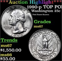 ***Auction Highlight*** 1990-p Washington Quarter