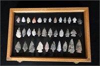 Frame of 35 Arrowheads Found in Southeast Missouri