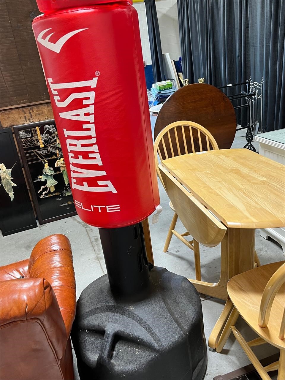 Everlast Standing Punching Bag & Gloves