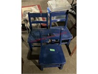 3 Wooden Childs Chairs