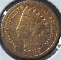 1887 Indian head penny
