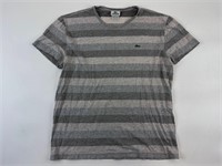 Lacoste Men's Gray Stripe Shirt Size 5 / Medium