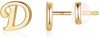 Gold-pl  Dainty Letter "d" Stud Earrings