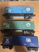 Lionel cars lot of 3