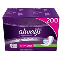 4-Pk / 200-Pc Always Anti-Bunch Xtra Protection