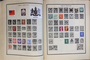 Worldwide Stamps in 1938 Scott Modern album, 1000+