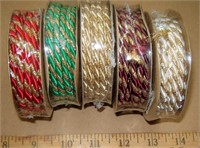 Lot of 74 Spools Christmas Cord New