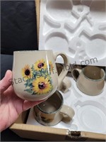 Home & Garden Sunflower 4PC Mug Set