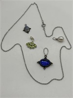 Selection of Sterling Silver Pendants & Chain