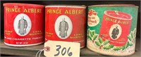 3 Prince Albert Tobacco Cans