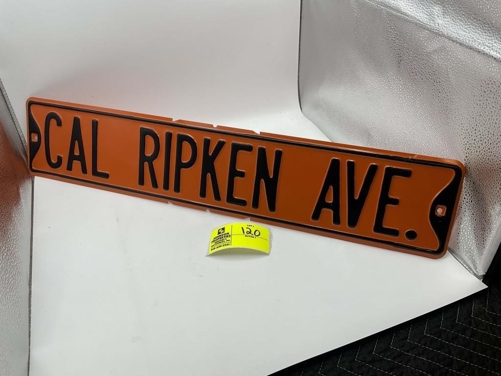 CAL RIPKEN STREET SIGN DONE IN BALTIMORES COLOR OR