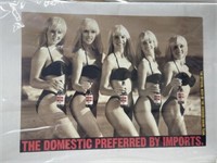 Bikini Girls Beer Poster 30 X 22 "