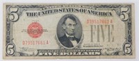 1928-B $5 Red Seal Legal Tender U.S. Note