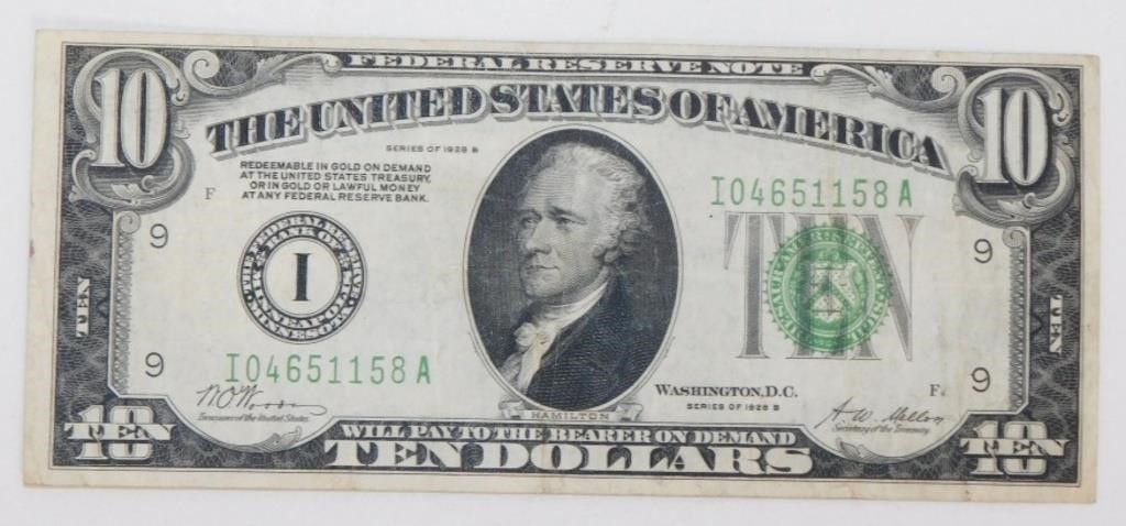 $10 Minneapolis Federal Reserve 1928-B Federal