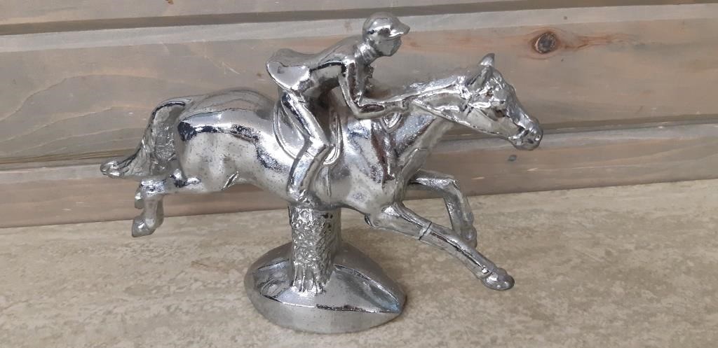 Vintage Jockey Car Hood Ornament