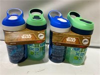 4QTY/ STARWARS 16oz BOTTLE WITH FLIP UP STRAW