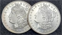 (2) 1 Troy Oz. Silver Liberty Head Rounds