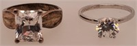 (2) Sterling Silver Rings w/ Stones