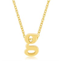 Goldtone Initial Small Letter G Necklace